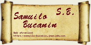 Samuilo Bučanin vizit kartica